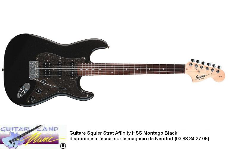 Guitare Squier Strat Affinity HSS Montego Black